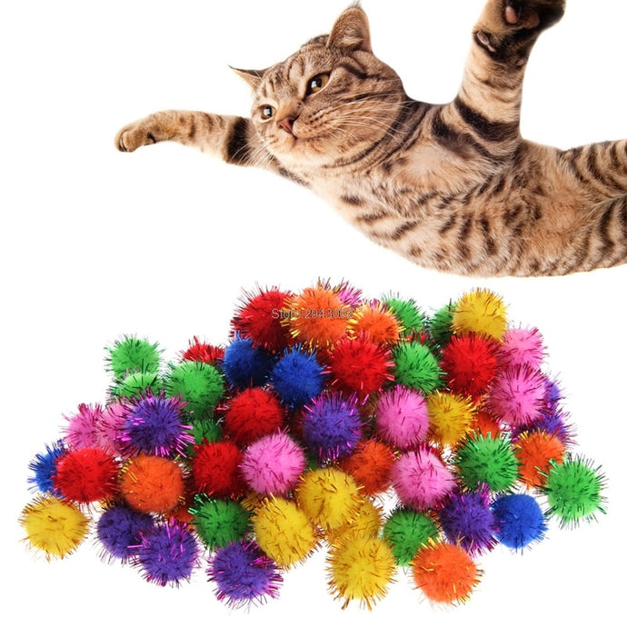 100Pcs/lot Colorful Mini Sparkly Balls