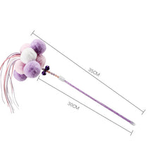 Load image into Gallery viewer, Cat toy stick feather pompom